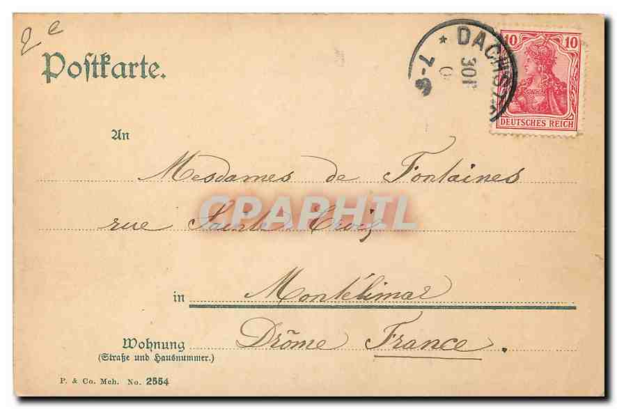 CPA Strassburg Partie aus dem Contades  — Verso