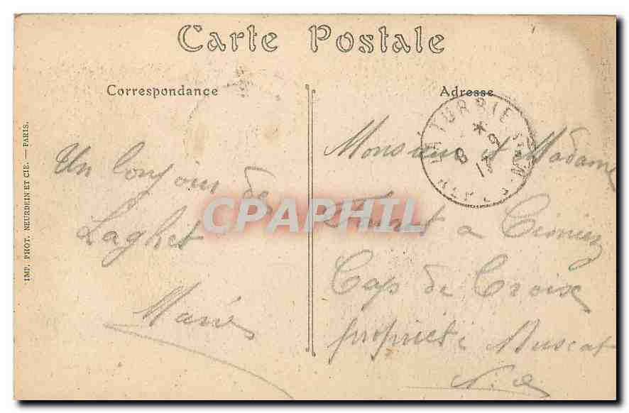 CPA Lachet Alpes Maritimes Le Monastere et la Route de la Turbie  — Rückseite