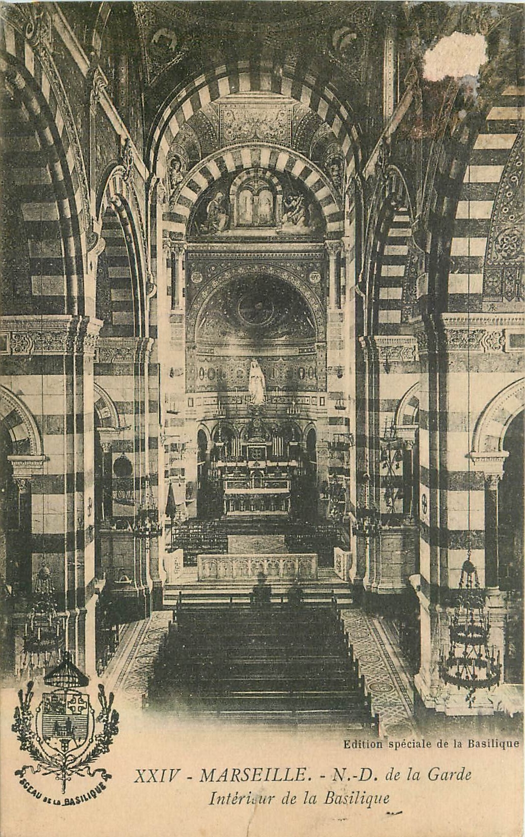 CPA Marseille N D de la Garde Interieur de la Basilique 