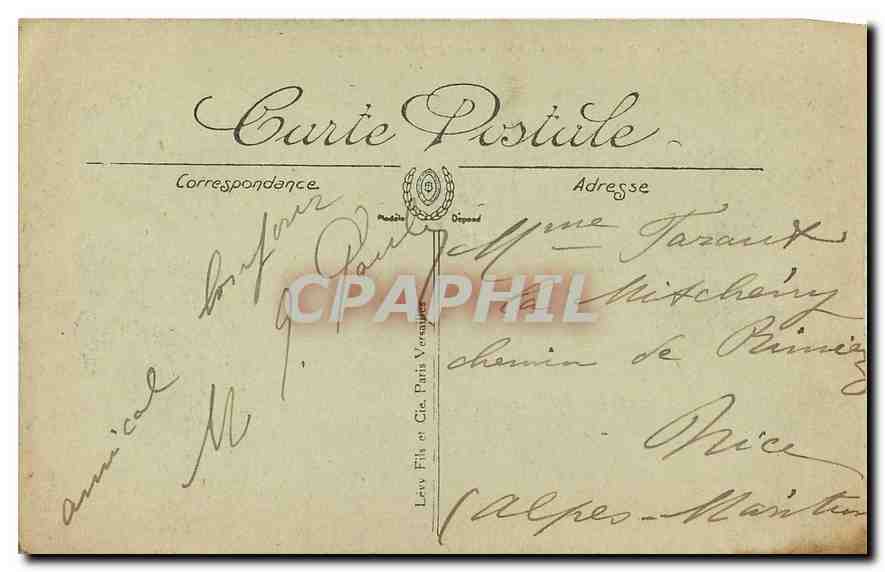 CPA Biarritz La Jetee du Rocher de la Vierge par gros temps  — Verso