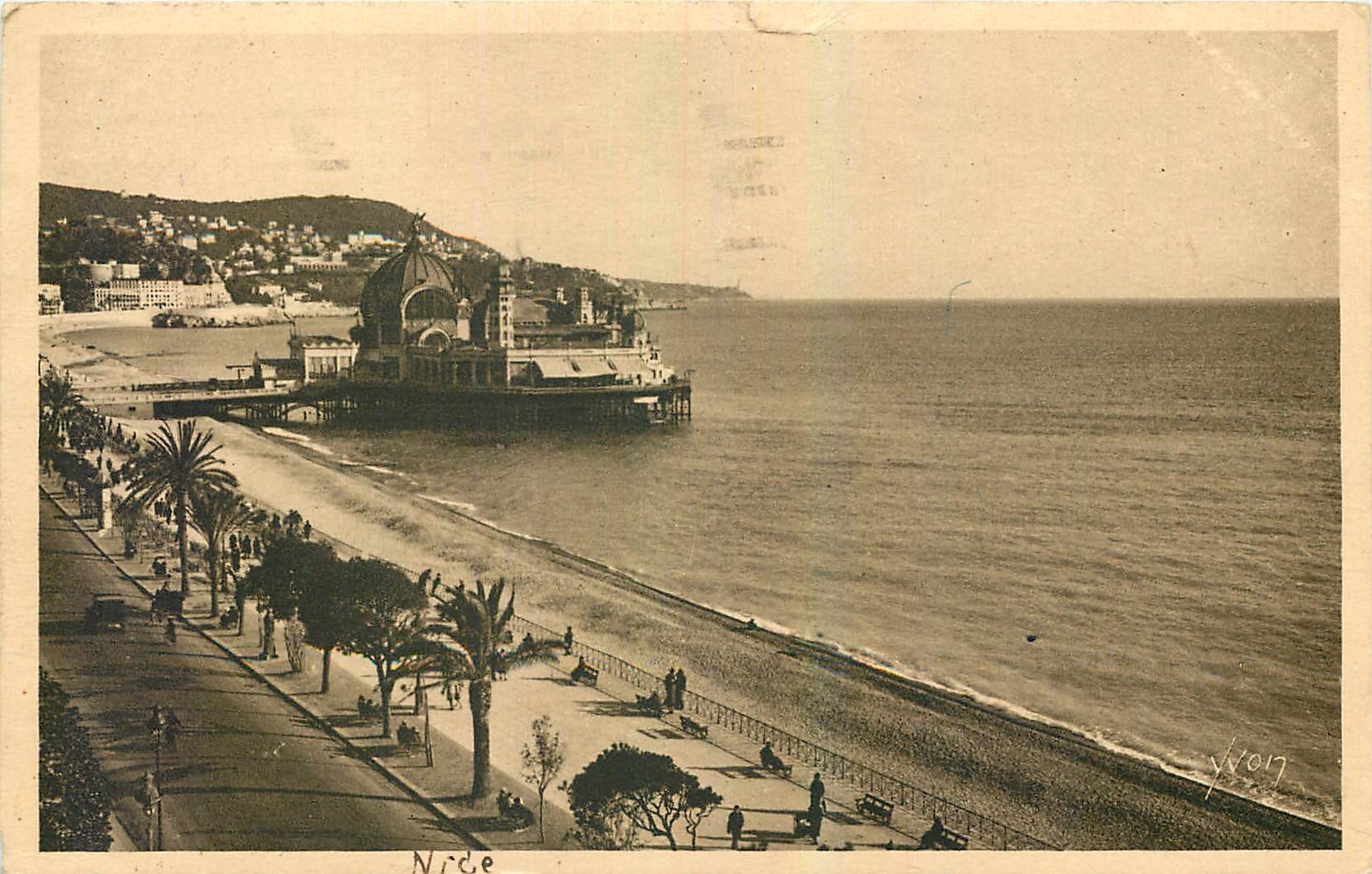 CPA Cote d'Azur Nice Alpes Maritimes Pormenade des Anglais et Palais de la Jetee 