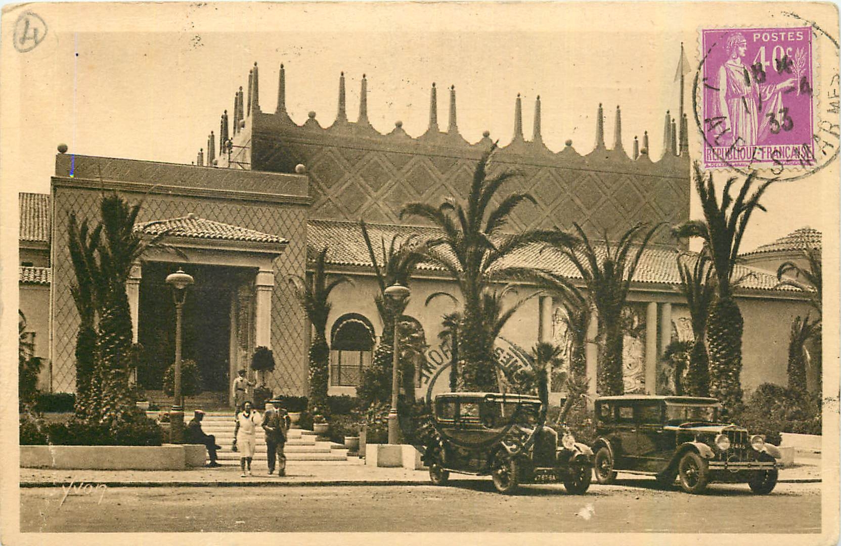 CPA Cote d'Azur Cannes Alpes Maritimes l'Entree dy Palm Beach Casino 