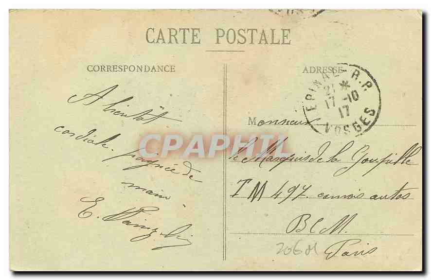 CPA Epinal Le Vieux Portail de l'Eglise St Maurice  — Back