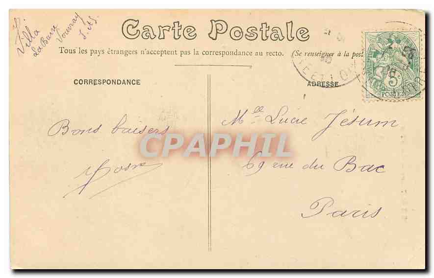 CPA Tours Portail de l'Eglise Notre Dame la Riche  — Rückseite