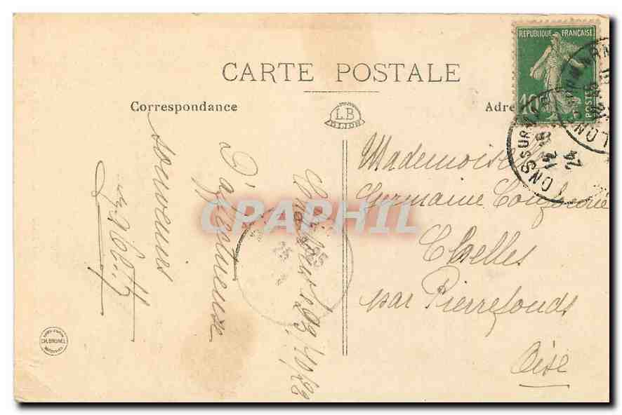 CPA Chalons sur Marne Notre Dame d Vaux La Nef  — Back