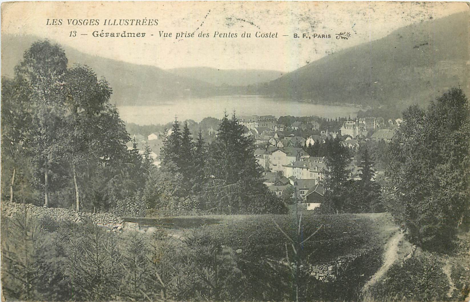 CPA Les Vosges Illustrees Gerardmer Vue prise des Pentes du Costet