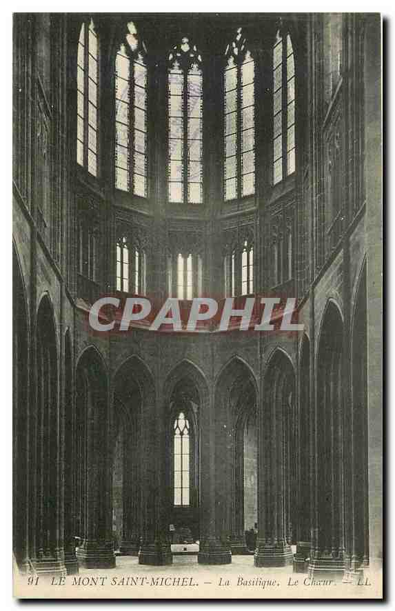 CPA Le Mont Saint Michel La Basilique Le Choeur 