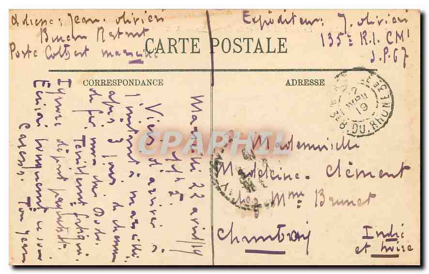 CPA Marseille Le Fort St Jean et la Cathedrale  — Rückseite