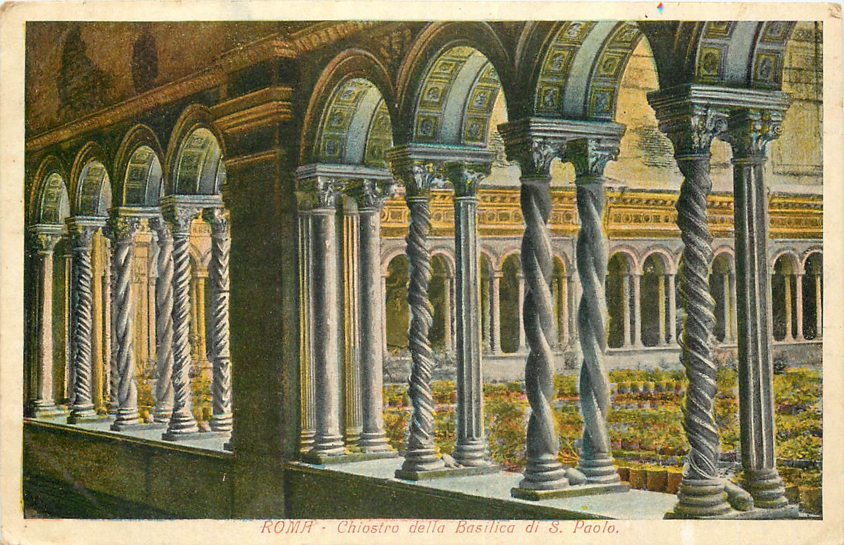 CPA Roma Chiostre della Basilica di S Paolo 