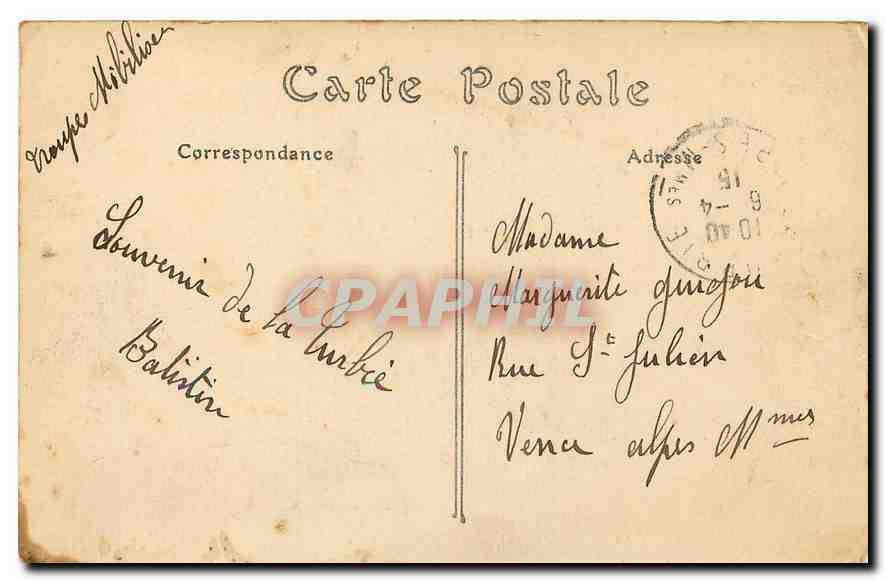 CPA Chemin de Fer a Cremaillere de la Turbie Alpes Maritimes Train — Verso