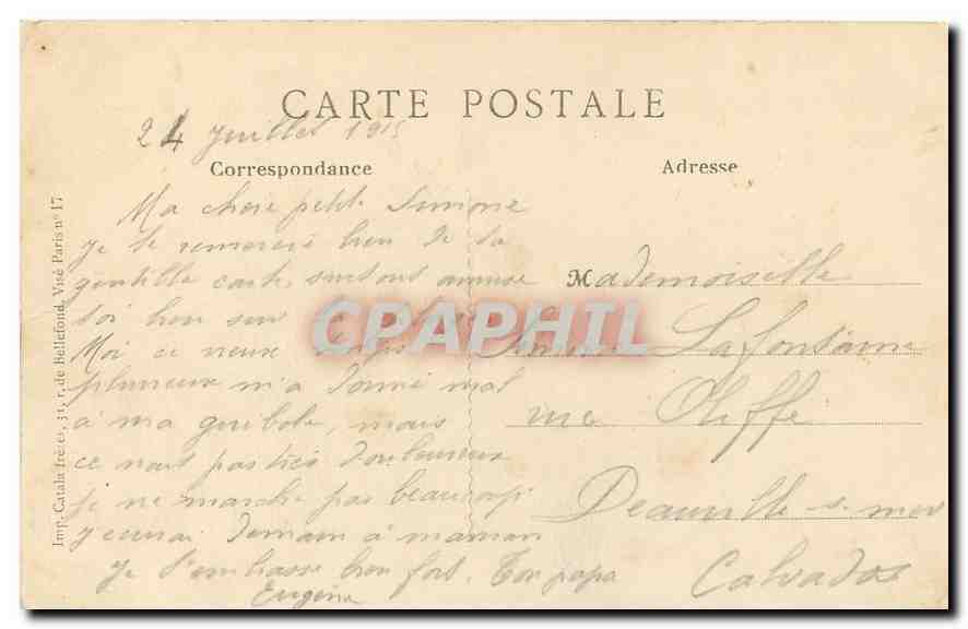 CPA Guerre 1914 1915 l'Eglise de N D de Lorette avant les combais de mai juin 1915  — Rückseite