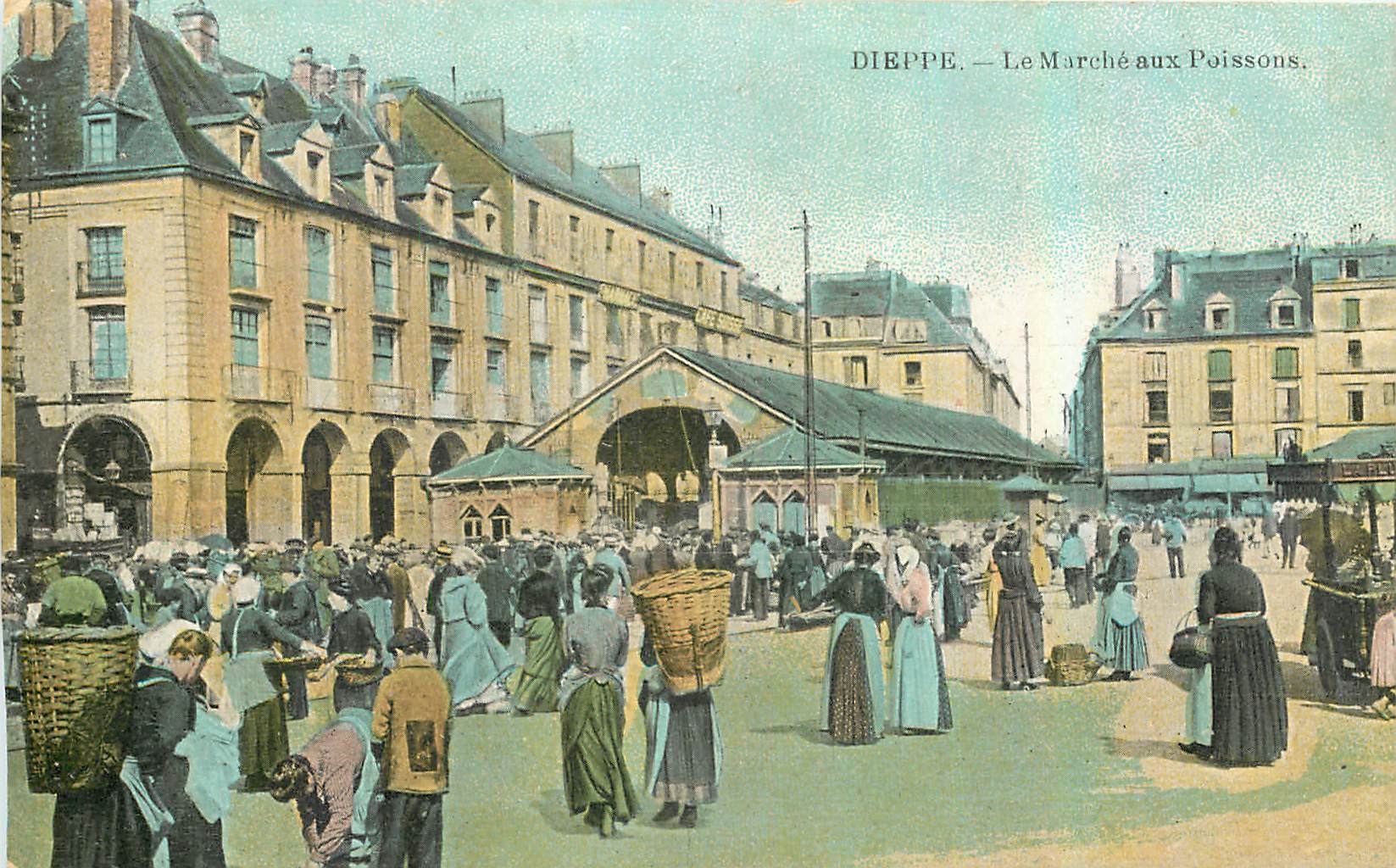 CPA Dieppe Le Marche aux Peissous 