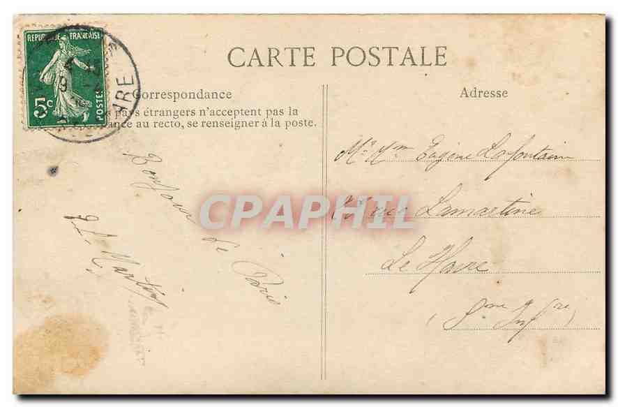CPA Paris Avenue du Bois de Boulogne  — Rückseite