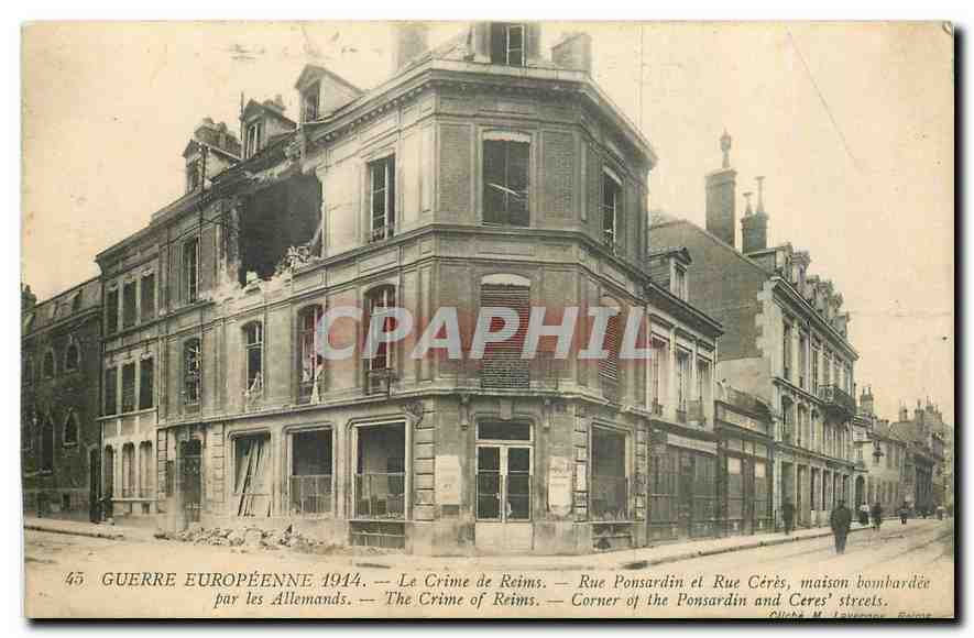 Reims — Dégâts de la guerre 1944 — Éditeur H. Laverange, n°45