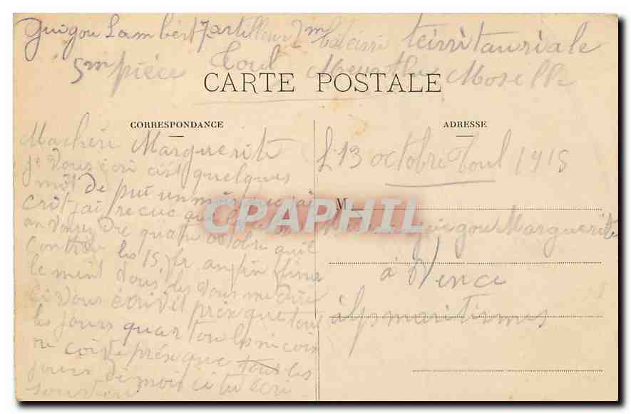 Toul Pittoresque — Entrée de la Caserne Maréchal-Ney — Gerdolle et Briguier, éditeurs, Toul - Reprod. interd. — Rückseite