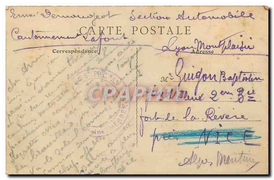 CPA Lyon Fourviere  — Verso