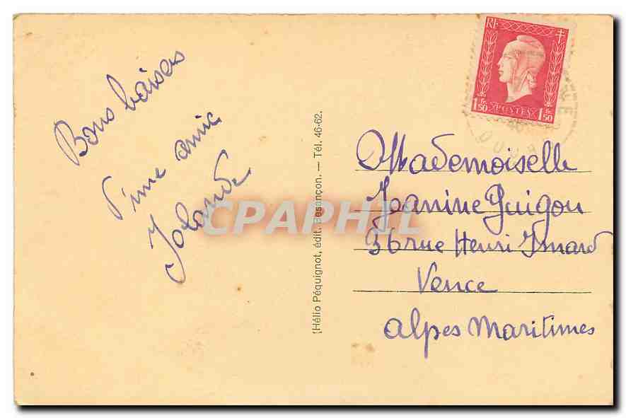 CPA Chaux les Passavant Doubs Entree de la Glaciere  — Verso