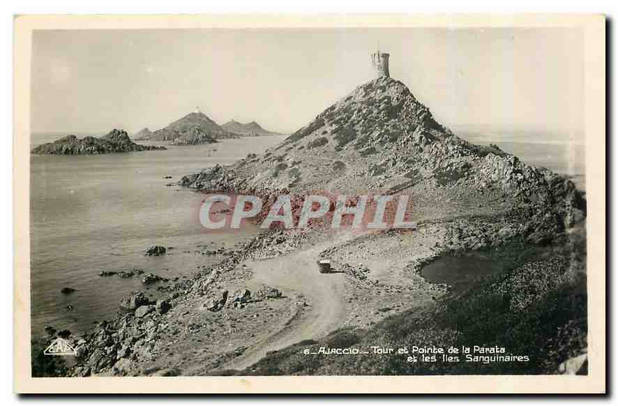 CPA Ajaccio Tour et Pointe de la Parata et les Iles Sanguinaries 