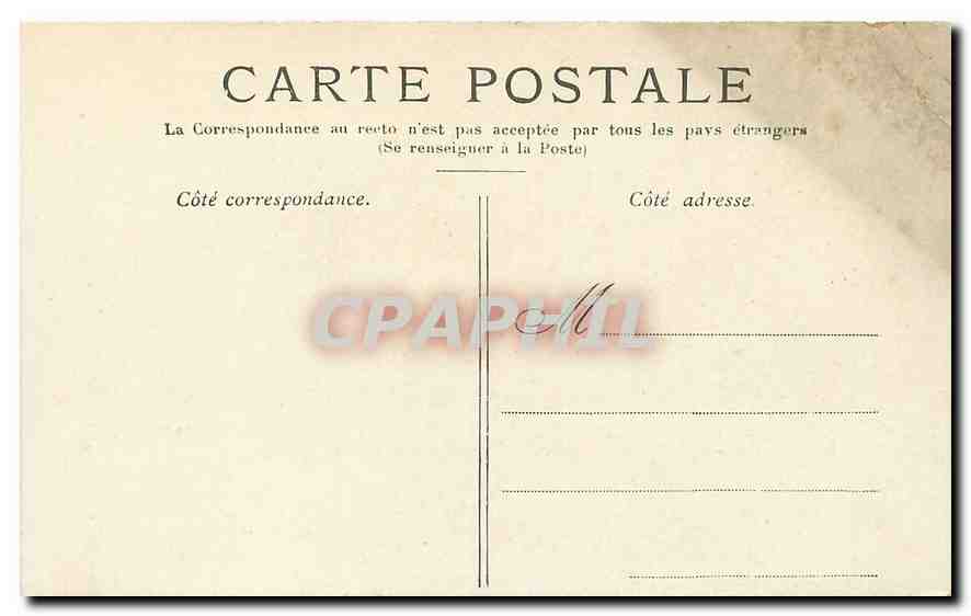 CPA Marseille La Corniche  — Verso