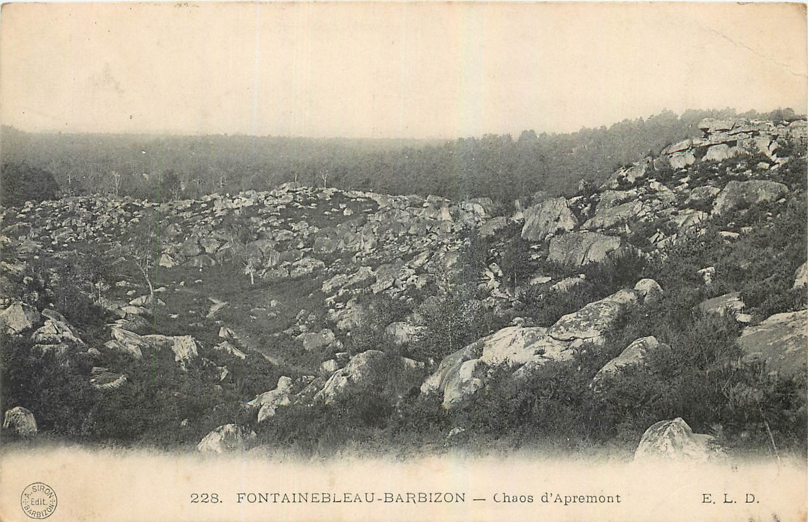 Fontainebleau-Barbizon — Chaos d'Apremont — E. L. D.