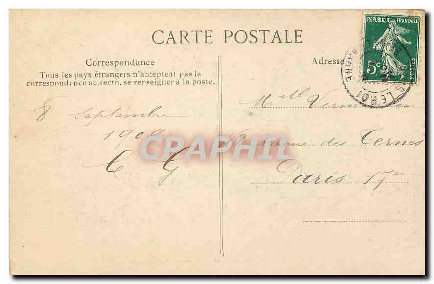 Forêt de Fontainebleau — Caverne des brigands — Siron Édit. — Verso