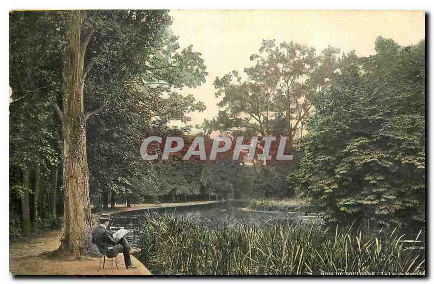 CPA Bois de Boulogne Le lac de Madrid