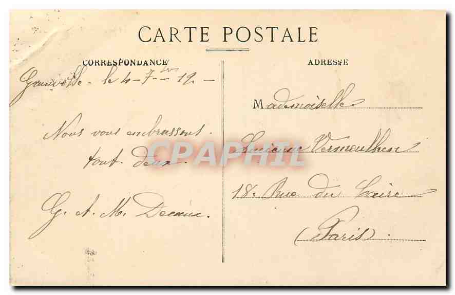 CPA Granville Le Cap Lihou Phare — Verso