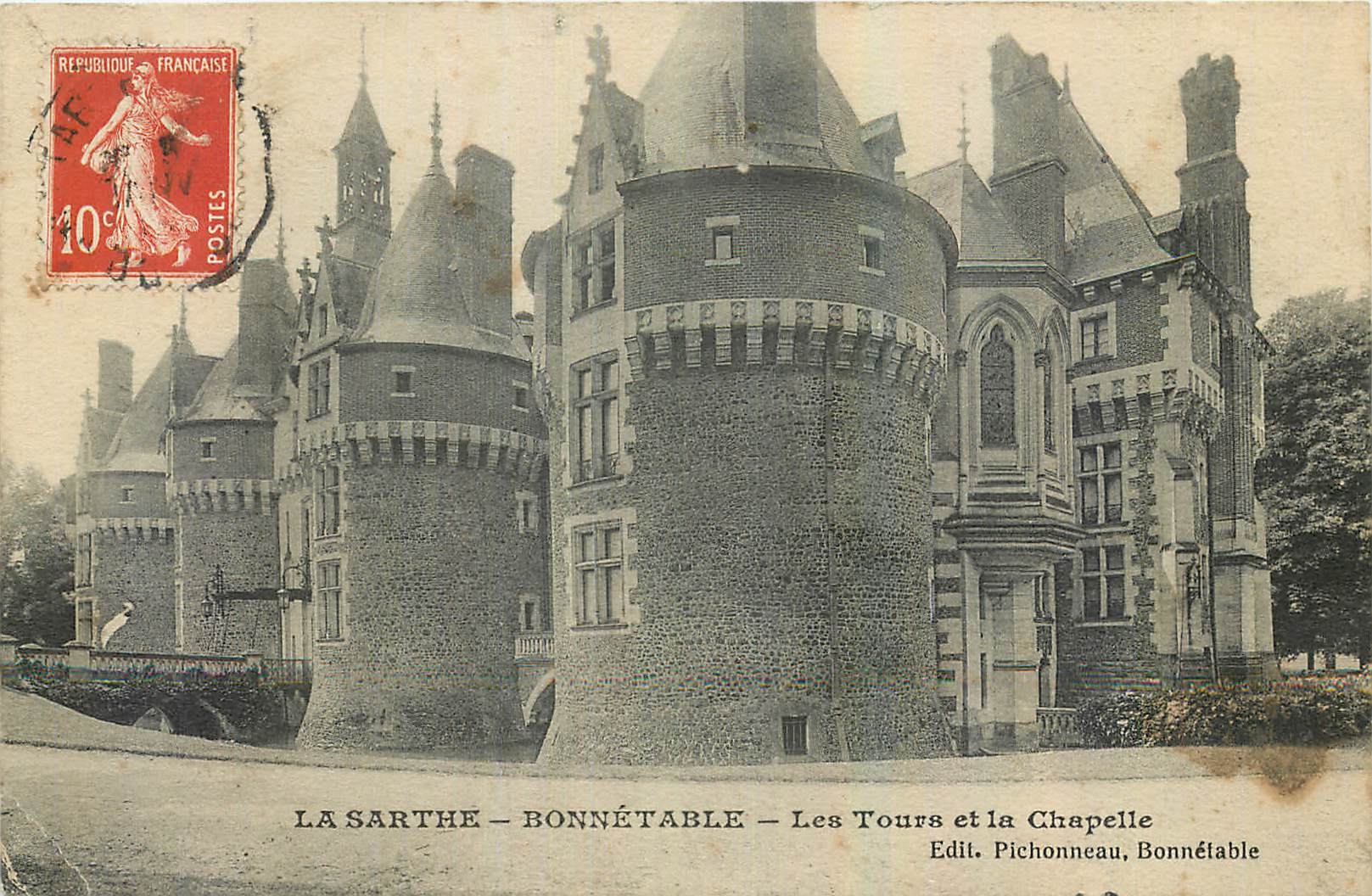 CPA La Sarthe Bonnetable Les Tours et la Chapelle 