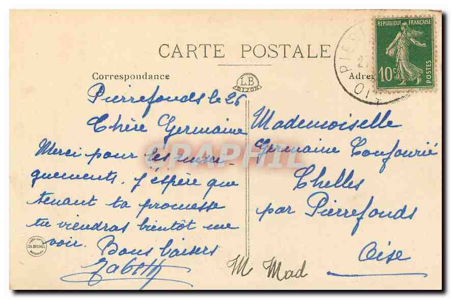 CPA Chalons sur Marne Notre Dame de Vaux La Nef  — Back