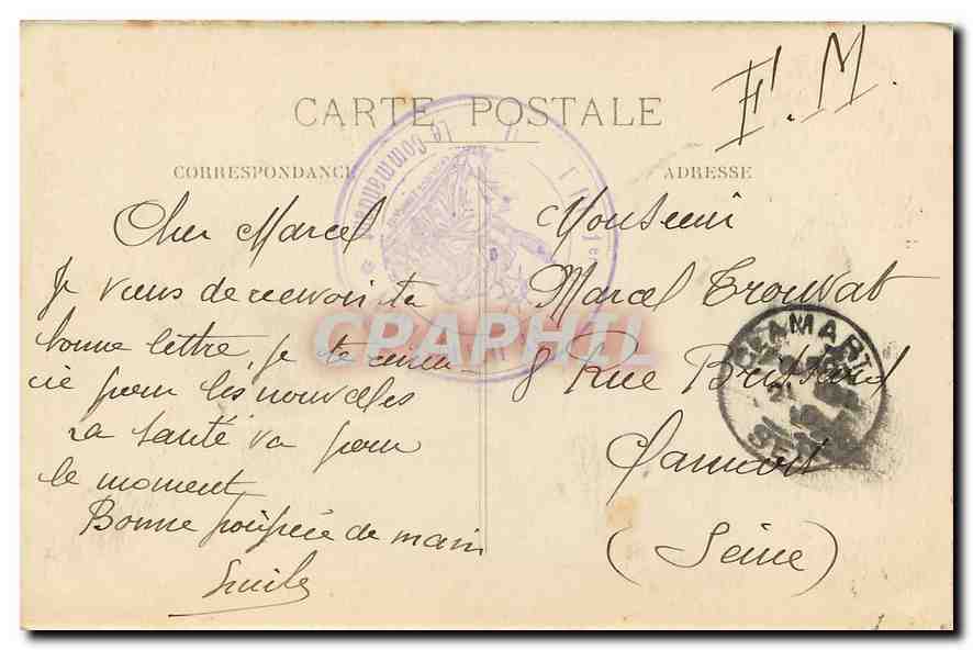 CPA Dijon Porte principale de l'Eglise Saint Michel  — Rückseite