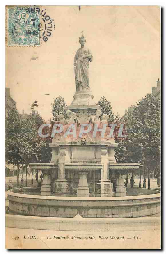 CPA Lyon La Fontaine Monumentale Place Morand 