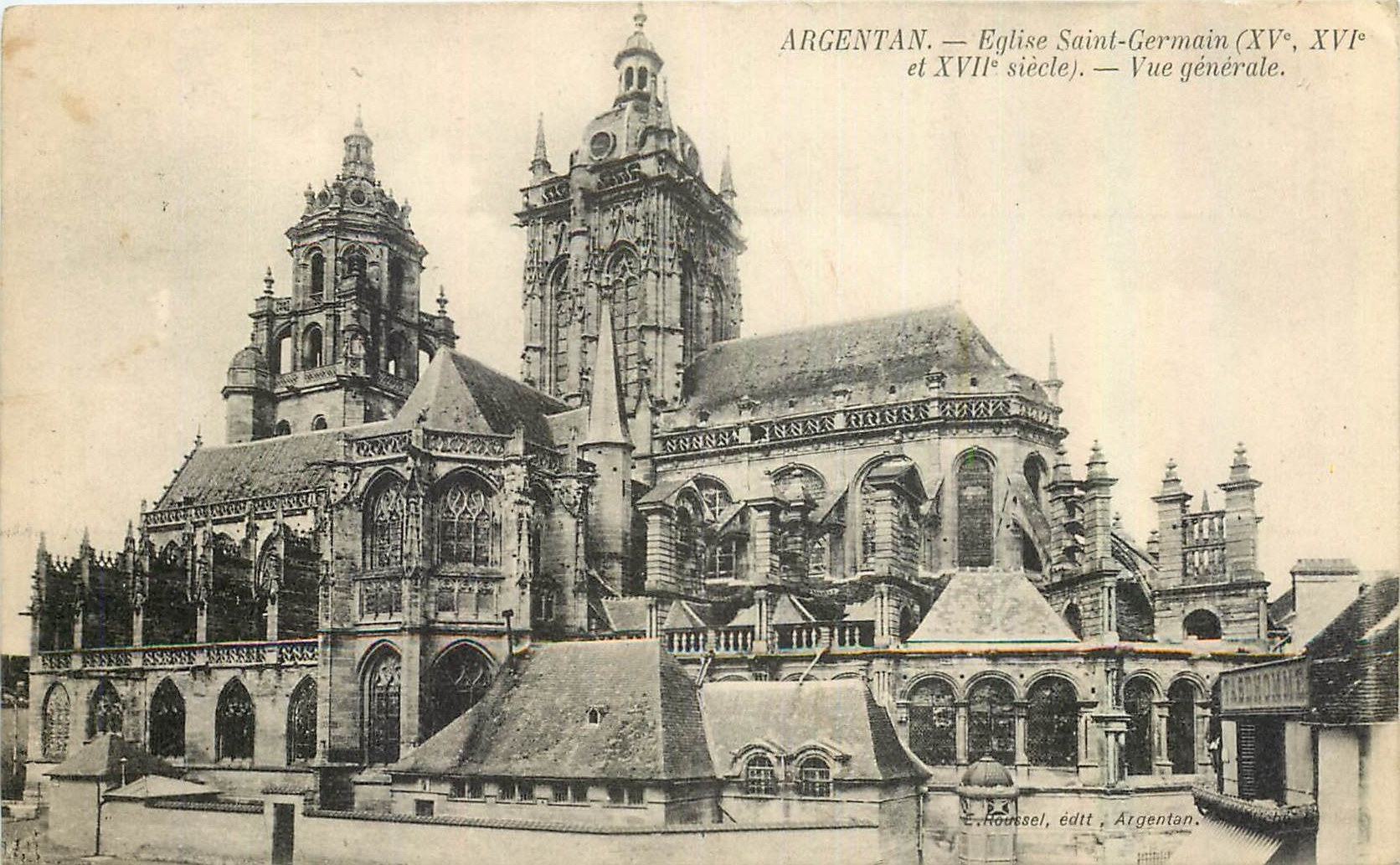 CPA Argentan Eglise Saint Germain Vue generale 