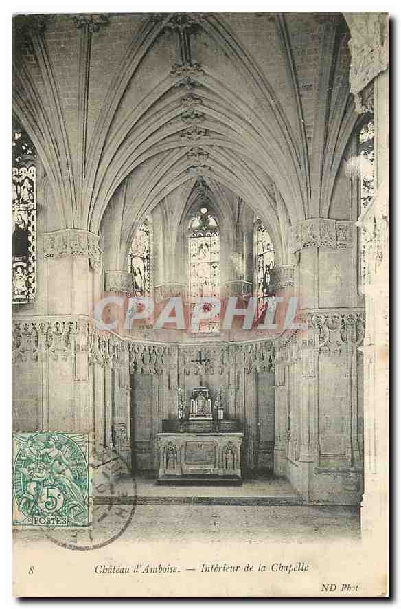 CPA Chateau d'Amboise Interieur de la Chapelle 