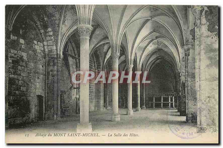 CPA Abbaye du Mont Saint Michel La Salle des Hotes 