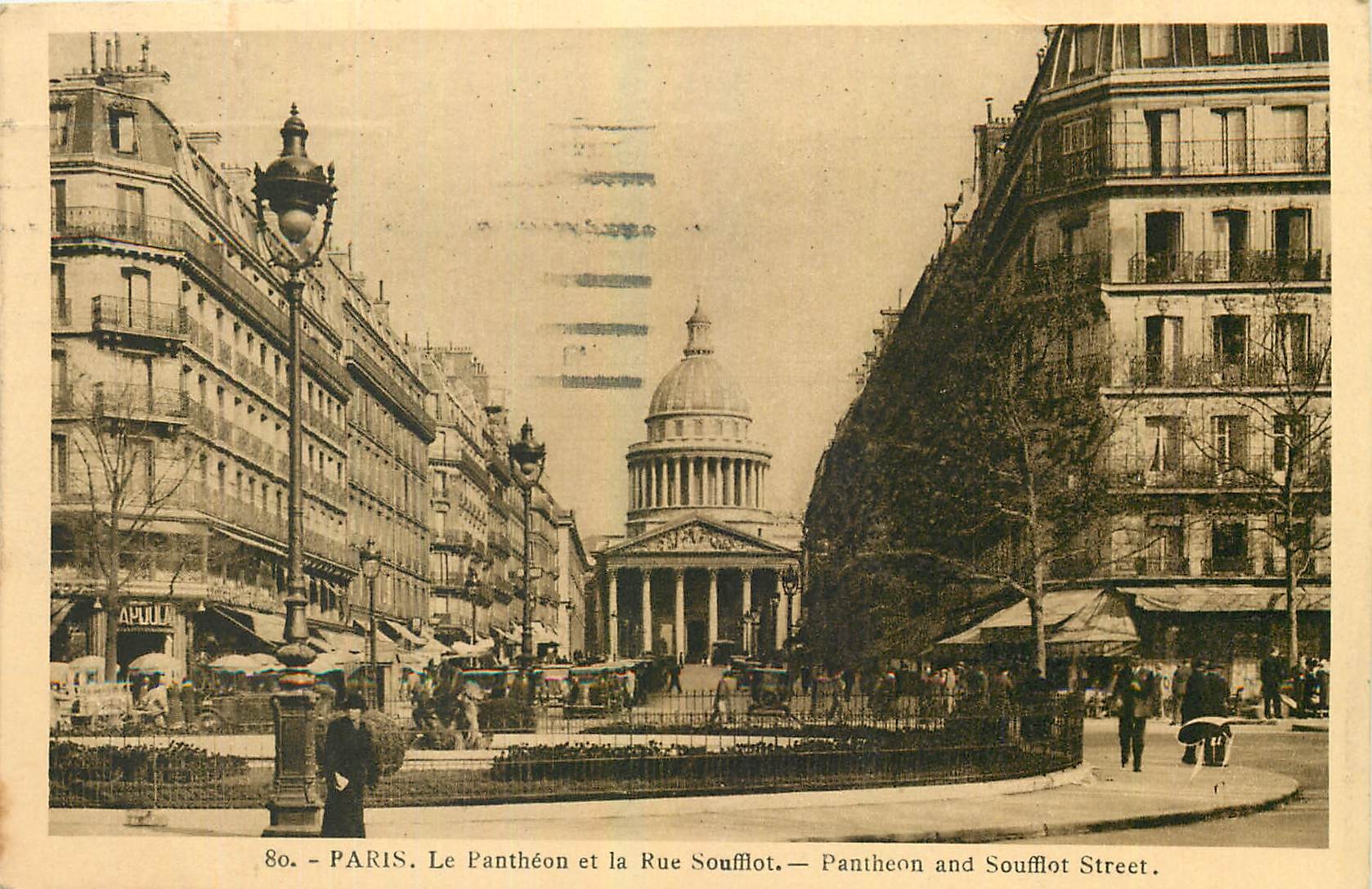 CPA Paris Le Pantheon et la Rue Soufflot 