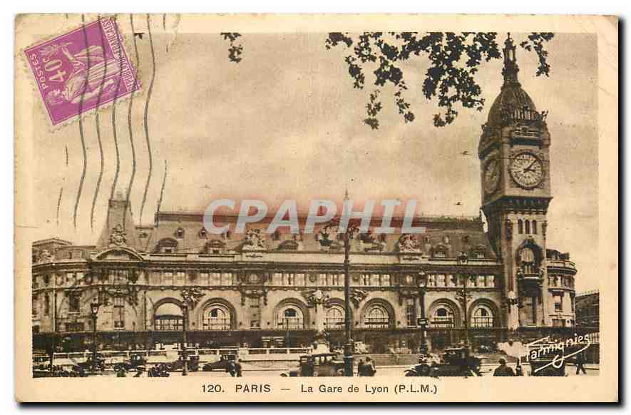 CPA Paris La Gare du Lyon P L M 