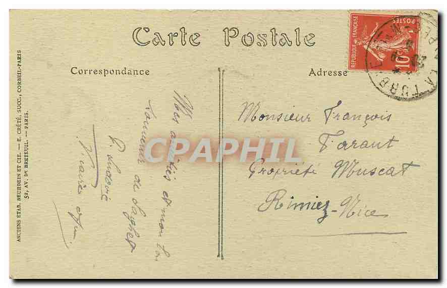 CPA Souvenir de Laghet Hirondelle — Rückseite
