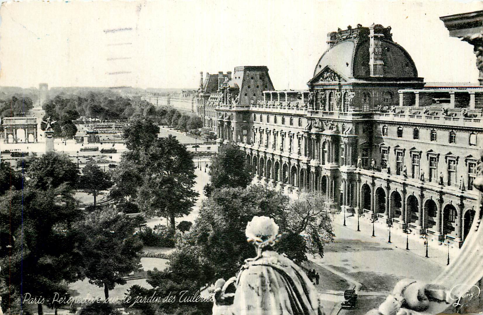 CPA Paris Perspective of the Tulleries Gardens 