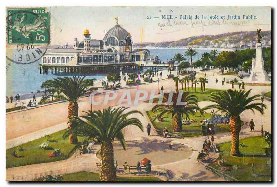 CPA Nice Palais de la Jetee et Jardin Public 