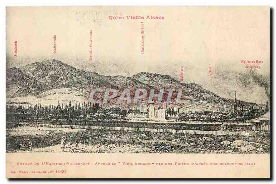 CPA Notre Vielle Alsace Abbaye de l'Hartmanswillerkopf appele le Vieil Armand