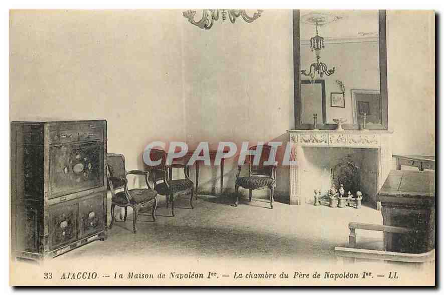 CPA Ajaccio La Maison de Napoleon I La chambre du Pere de Napoleon I 