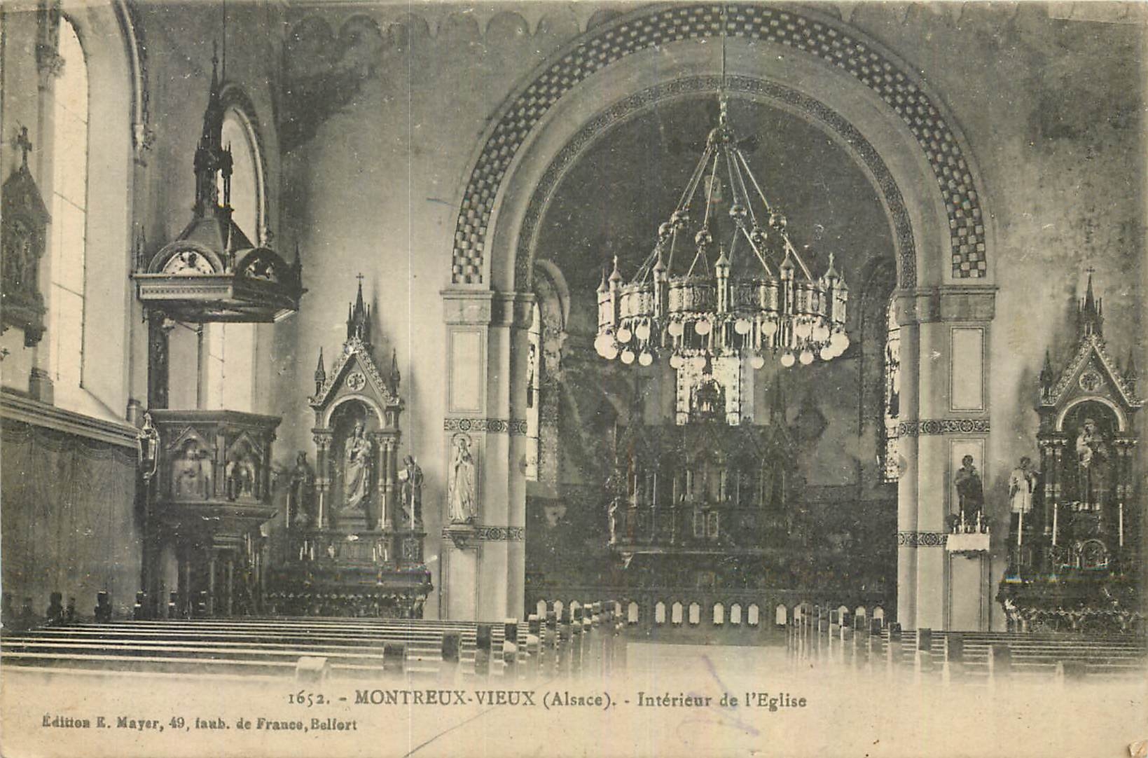 CPA Montreux Vieux Alsace Interieur de l'Eglise 