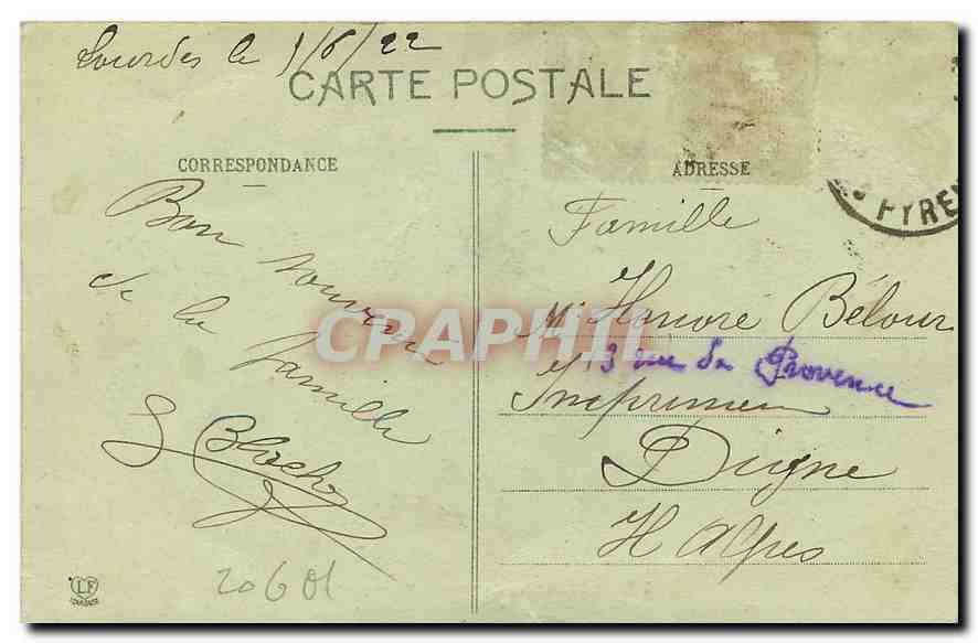 CPA Les Hautes Pyrenees Lourdes La Grotte Miraculeuse  — Verso