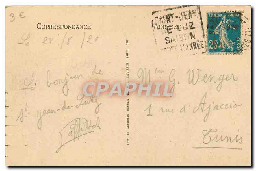 CPA Saint Jean de Luz Le Quai et la Maison d l'Infante  — Verso
