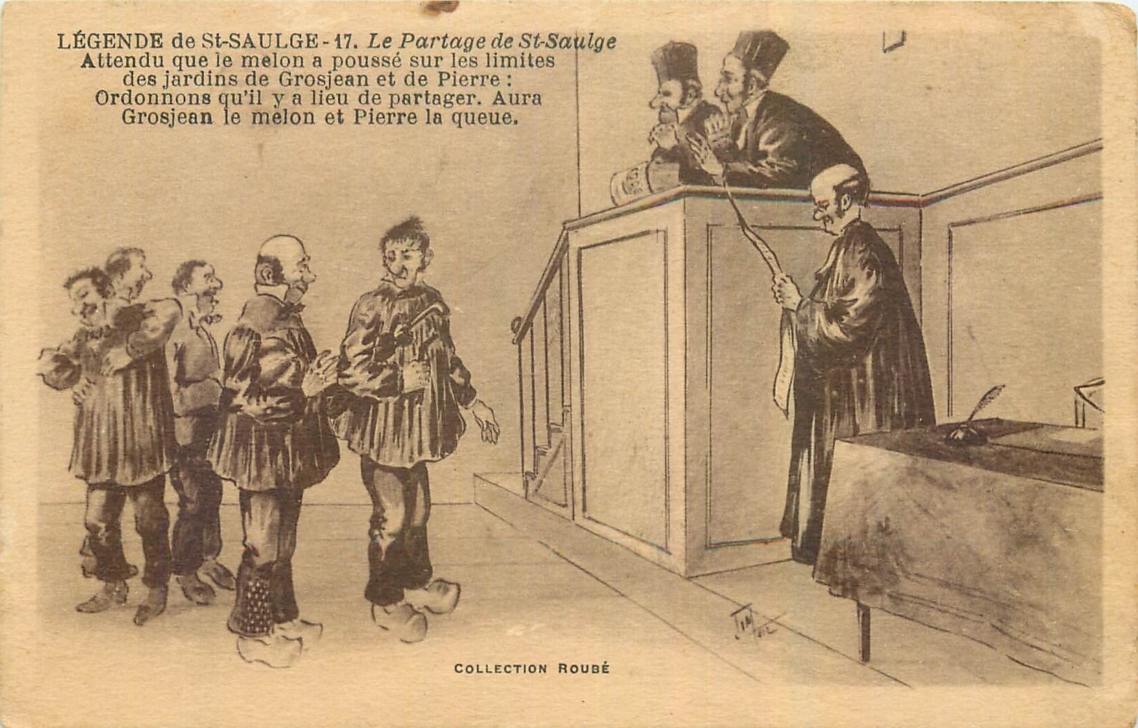 CPA Legend de St Saulge Le Partage de St Saulge 
