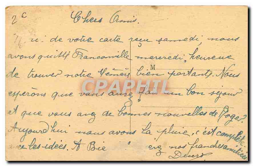 CPA Legend de St Saulge Le Partage de St Saulge  — Verso