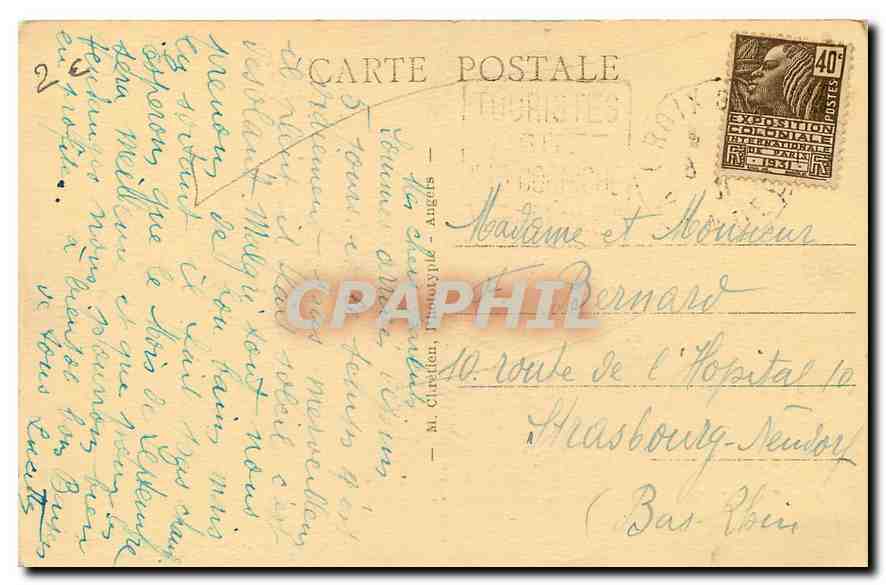 CPA La Tombe de Clemenceau Colombier a Monchamps Vendee  — Rückseite