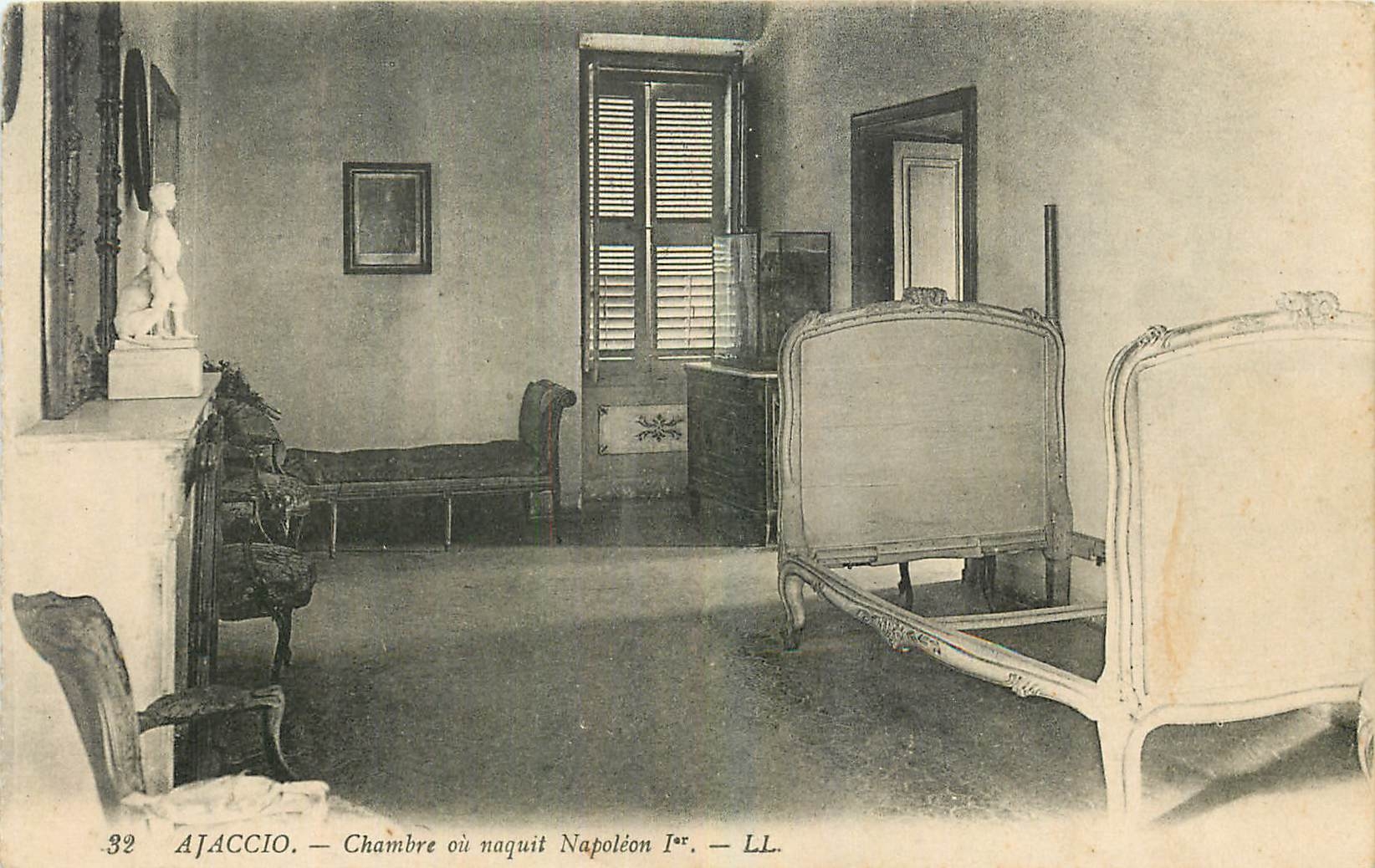 CPA Ajaccio Chambre ou naquit Napoleon I 