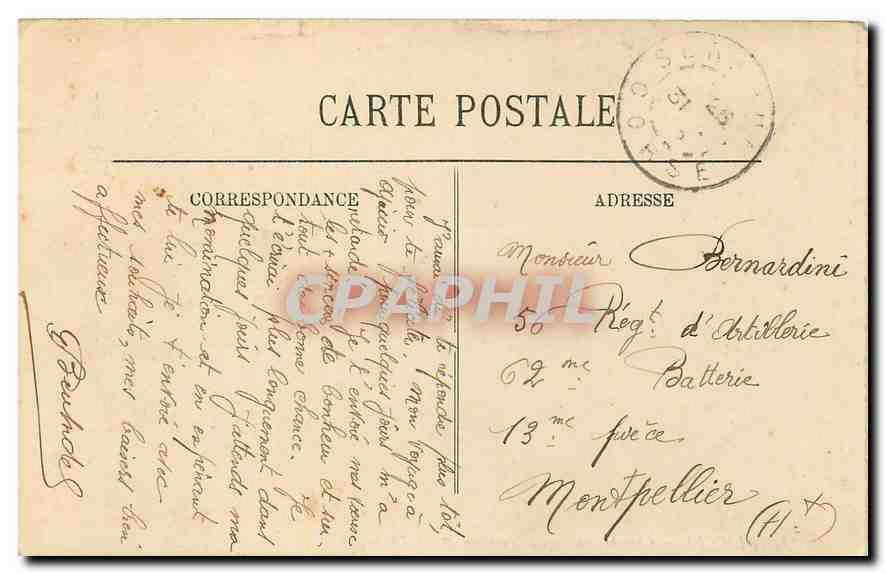 CPA Ajaccio Chambre ou naquit Napoleon I  — Rückseite