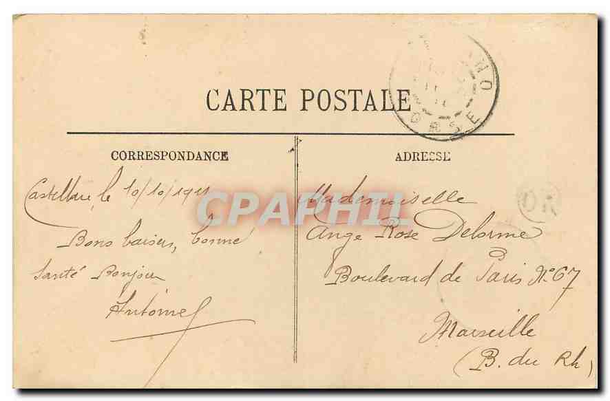 CPA Ajaccio La Parata et les Iles Sanguinaires  — Rückseite